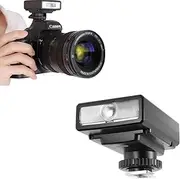 GN 15 7 Levels Power Lightweight On-Camera Flash, Mini Flash Speedlite, with Universal Hot Shoe Mount Fit for for Nikon/Canon/Olympus/Any Cameras with Single-Contact Hotshoe Type-C 1200mAh Bat (Black)