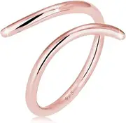 [Elli] Women 925 Sterling Silver Rose Gold-Plated Ring