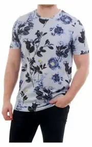 Ted Baker Doberma Floral T-Shirt Light Blue Men Size 6 (2XL) - New with Tags