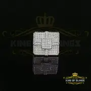 Silver White 6.00ct Cubic Zirconia Square Adjustable Ring From Size 10 to 12