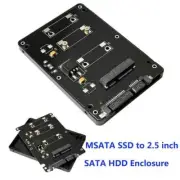 2.5 Inch SATA to mSATA SSD Enclosure Converter Internal / External Adapter