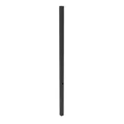FORTRESS Fence Line Post 2"x2"x72" Gloss Black Aluminum Flat Top UV Protected