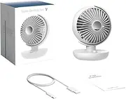 domoi 360° Rotating Office Desktop Fan Mute Globe Circulating Air Fan Rechargeable Portable