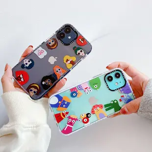 可愛小怪獸 女孩 黑鏡頭圈 防摔殼 適用 iPhone 11ProMax 蘋果 手機殼