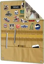[Yzpacc] Tactical Patch Board Tactical Patch Display Case Military Patch Holder Panel Foldable Patch Holder Panel for Military Army Black Blue(42.5 * 27.5in/108 * 70cm)