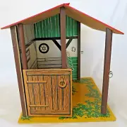 Vtg 70's 1:6 WOODEN HORSE STABLE for Fashion Dolls & Action Figures SIO Design