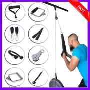 New Cable Machine Home Gym Attachments Tricep Rope D-Handle Pully Optional