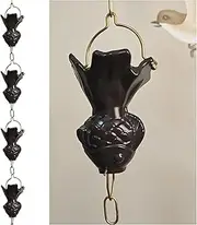 Rain Chains，Rain Catcher Chain ， Rain Chain,Goldfish Lotus Shape Decorative Rain Catcher Chain for Villa/Yard/Park, Rain Splitter(Style1,3.6m/10.4ft)