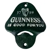 Cast Iron Guinness Bottle Opener Dark Green 10x7.5cm