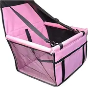 Pet Car Seat Waterproof Foldable Travel Pet Dog Seat Cat Dog Travel Bag Pet Car Ride Supplies(Pink)