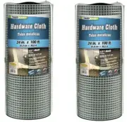308246B 24" x 100' ft 1/2" x 19 Ga Galvanized Hardware Cloth Fencing -2 Pack