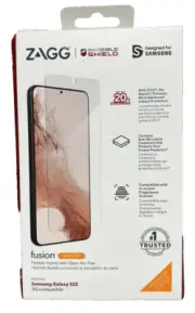 ZAGG Samsung Galaxy S22 Glass Fusion+ Screen Protector with Anti- Microbial NEW