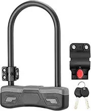 Electric Scooter Lock, 6.5x2.17x9.84in Scooter Locks Anti Theft, U Shaped Heavy Duty Bicycles Lock, Cycling Supplies for Rack Handlebar Commuting Travel Outdoor School Adult Mountain Kids Road