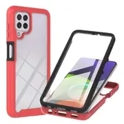 Samsung A22 4G Case, Red Samsung M22/M32 4G Case, Shockproof Cover with Screen Protector, 360 Phone Case Double-Sided Full-Body Cell Phone Case for Sa