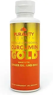 PuraTHRIVE Curcumin Gold Liposomal Curcumin Supplement with DHA and Ginger Oil by PuraTHRIVE. Micelle Liposomal Delivery for Maximum Absorption. Vegan, GMO Free, Made in The USA.