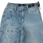 Hollister Jeans Womens 3 SHORT / 26x25 Ultra High Rise Mom Blue Stretch