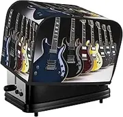 Toaster Covers 2 Slice,Electric Guitar Bread Toasters Oven Cover Dustproof Washable Toaster Cover Kitchen Small Appliance Covers Bakeware Protector For Dining Room Home Table Decor Gifts