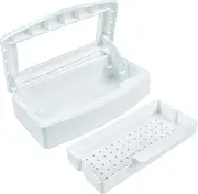 YoleShy Professional Plastic Sterilizing Tray, Clean Sterilizer Box Storage Organizer for Nail, Tweezers, Hair Salon, Spa & Cutter Manicure Equipment - Nail Art Tool