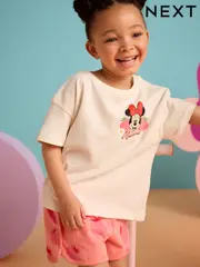 Pink/White Strawberry Disney Minnie Mouse and Daisy Duck T Shirt and Short Set (3mths-7yrs) (AJ2607) | $33 - $42