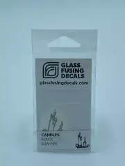 Candles Black Low Fire Glass Fusing Decals