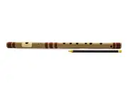 Radhe Flutes PVC Fiber E Natural Bansuri Middle Octave Right Handed AU