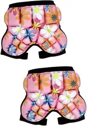 BIUDECO 2 Pcs Protective Hip for Child Kids Snowboard Ski Short Adjustable Lightweight Snowboard Ski Snow Pants Kids Snow Pants