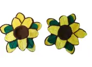 Set of 2 crocheted sunflowers, intended for decorative purposes 16X16 #274C