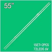 for H-isense HZ55U7A HZ55U8AC LED Backlight H-isense 55-55-55S5-2X72-4014C 60CM 72LED LED Backlight Strip