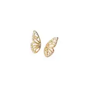 ANYCO Fashion Earrings Gold 925 Sterling Romantic Butterfly Small Stud for Women Charm Jewelry Girl Gift