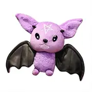 wsevypo Plush Toy Bat Weighted Plush Toy Stuffed Toy Soft Throw Pillow, Bat Plush Stuffed Animal Toy Gifts for Halloween (Purple , 17.71in)