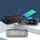 Practical Rectangular Led Wireless Rechargeable Bluetooth Speaker Alarm Clock