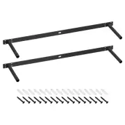 2Pcs 25.5 Inch Wall Mounting Floating Shelf Bracket Blind Shelf Support, Black