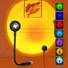 1x Sunset Projection USB Atmosphere LED Lamp Night Light Sun Rainbow Background