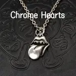 CHROME HEARTS 克羅心925純銀項鍊復古大號大舌頭項鍊男女歐美嘻哈個性經典款霸氣男士CX058