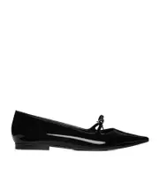 CELINE SUZY POINTY TOE BALLERINA IN PATENT CALFSKIN 38.5,40 black