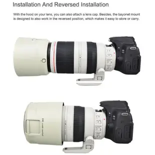 佳能 EF 100-400mm f / 4.5-5.6L IS II USM 鏡頭相機鏡頭的 JJC LH-83D 白色