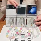 Case For Samsung Galaxy Z Flip6 Flip5 Flip4 3 Christmas Tree Hand Bracelet Cover