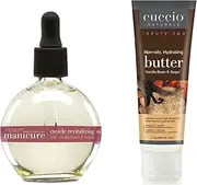 Cuccio Vanilla Bean & Sugar Hydration Essentials Kit- 75ml Cuticle Oil & 4oz Butter Tube, Grey