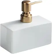 Simple Toilet Bathroom Ceramic Hand sanitizer Bottle Press Bottle Shower Gel Shampoo wash-Free Disinfectant Bottle (Color : White)