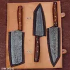 Damascus Steel 3 PCS Set High Carbon Professional Ultra-Sharp Chef Knives