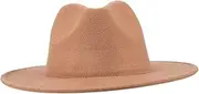 [Ipetboom] Fashionable Western Cowboy Hat Brim for Men Women Unisex Outdoor Sun Hat Decor Party Accessory Light Brown