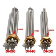 Electric Immersion Tubular Heater Thread Steel Boiler Brewing Tools 41-58mm