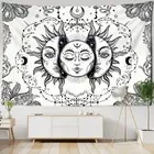 White Mandala Tapestry Sun Wall Decoration Home Decor Wall Rugs Bedroom