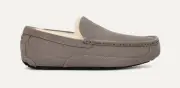 UGG Ascot Grey Suede Sheepskin Lined Slippers Men’s Size 11