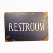 3x Tin Sign Restroom Sprint Drink Bar Whisky Rustic Look
