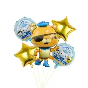 5PC Octonauts Kwazii Foil Balloon Set Birthday Party Supplies Decoration
