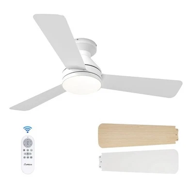 Amico Ceiling Fans with Lights, 42 inch Low Profile Ceiling Fan with Light