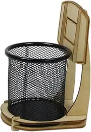 KALLORY 2pcs Basketball Stand Pen Holder Keychain Accessory Clip Brush Holder Burgundy Accessories Business Card Holder Display Fan Walnut Pens Orioles Silverware Vanities Clear Black Iron