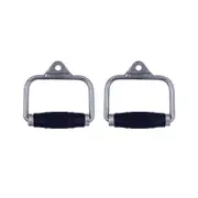 Pair of Rubber Stirrup D Handle Cable Attachment