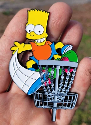 Top Quality Disc Golf Enamel Pin - Strong, detailed swag for your bag - Bartman